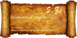 Sinkovics Zsolt névjegykártya