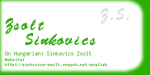zsolt sinkovics business card